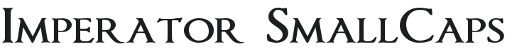Imperator SmallCaps Bold Font Preview