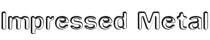 Impressed Metal Font Preview