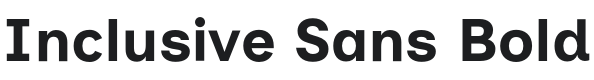 Inclusive Sans Bold Font Preview