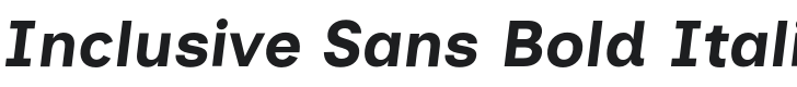Inclusive Sans Bold Italic Font Preview