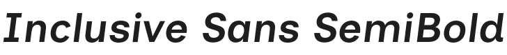 Inclusive Sans SemiBold Italic Font Preview
