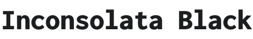 Inconsolata Black Font Preview