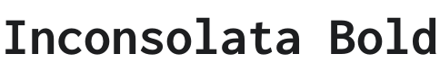 Inconsolata Bold Font Preview