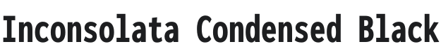 Inconsolata Condensed Black Font Preview