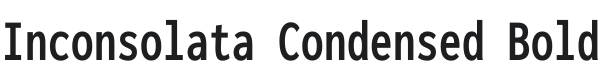 Inconsolata Condensed Bold Font Preview