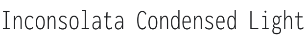 Inconsolata Condensed Light Font Preview