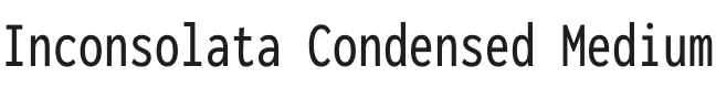 Inconsolata Condensed Medium Font Preview