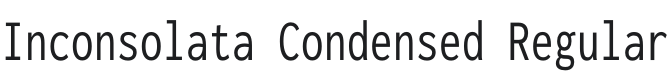 Inconsolata Condensed Font Preview