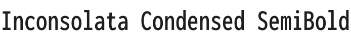 Inconsolata Condensed SemiBold Font Preview