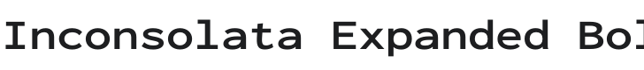 Inconsolata Expanded Bold Font Preview