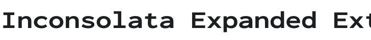 Inconsolata Expanded ExtraBold Font Preview