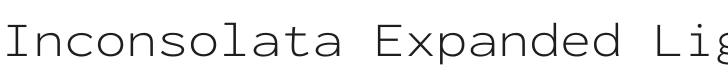 Inconsolata Expanded Light Font Preview