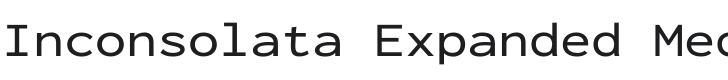 Inconsolata Expanded Medium Font Preview