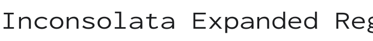 Inconsolata Expanded Font Preview
