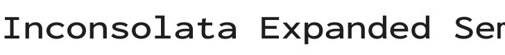 Inconsolata Expanded SemiBold Font Preview