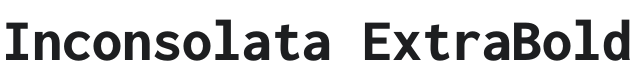Inconsolata ExtraBold Font Preview