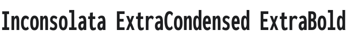 Inconsolata ExtraCondensed ExtraBold Font Preview