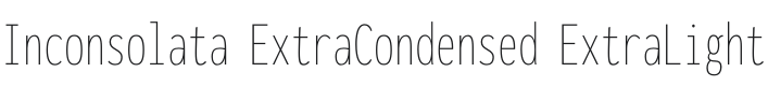Inconsolata ExtraCondensed ExtraLight Font Preview