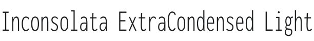 Inconsolata ExtraCondensed Light Font Preview
