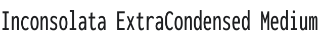 Inconsolata ExtraCondensed Medium Font Preview