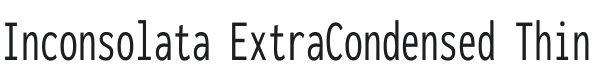 Inconsolata ExtraCondensed Thin Font Preview