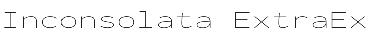Inconsolata ExtraExpanded ExtraLight Font Preview