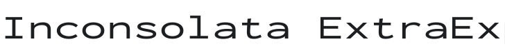 Inconsolata ExtraExpanded Medium Font Preview