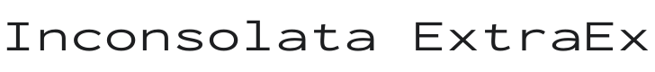 Inconsolata ExtraExpanded Thin Font Preview