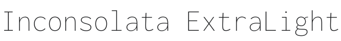 Inconsolata ExtraLight Font Preview