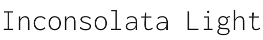 Inconsolata Light Font Preview