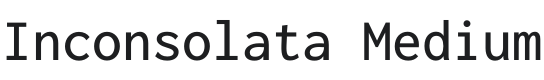 Inconsolata Medium Font Preview