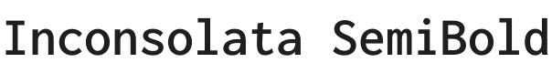 Inconsolata SemiBold Font Preview