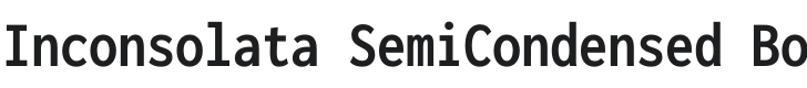 Inconsolata SemiCondensed Bold Font Preview
