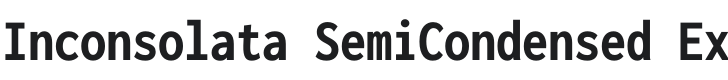 Inconsolata SemiCondensed ExtraBold Font Preview