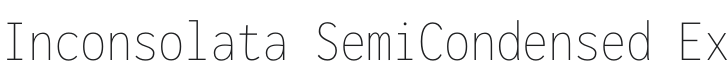 Inconsolata SemiCondensed ExtraLight Font Preview