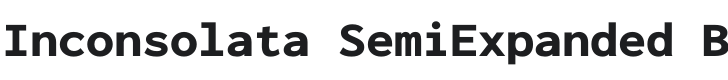 Inconsolata SemiExpanded Black Font Preview
