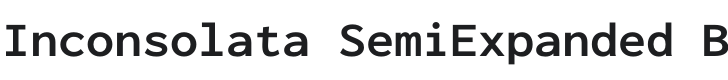 Inconsolata SemiExpanded Bold Font Preview