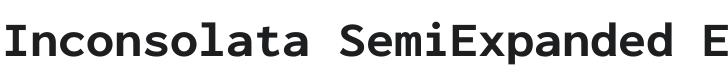 Inconsolata SemiExpanded ExtraBold Font Preview
