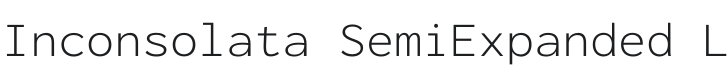 Inconsolata SemiExpanded Light Font Preview