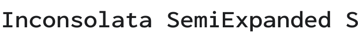 Inconsolata SemiExpanded SemiBold Font Preview