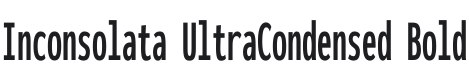 Inconsolata UltraCondensed Bold Font Preview