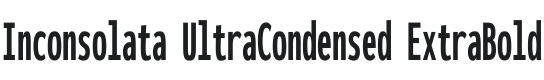 Inconsolata UltraCondensed ExtraBold Font Preview