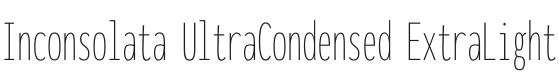Inconsolata UltraCondensed ExtraLight Font Preview