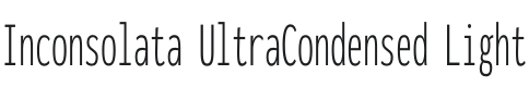 Inconsolata UltraCondensed Light Font Preview