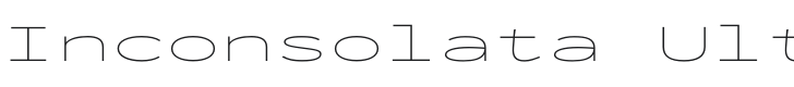 Inconsolata UltraExpanded ExtraLight Font Preview
