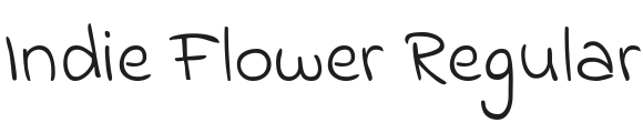 Indie Flower Font Preview