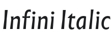 Infini Italic Font Preview