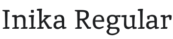 Inika Font Preview