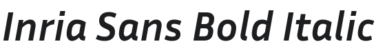 Inria Sans Bold Italic Font Preview