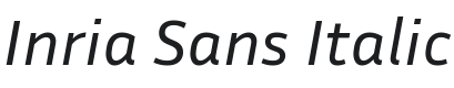 Inria Sans Italic Font Preview